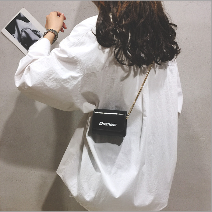 Mini Square Bag Women 2021 New Trendy Versatile Patent Leather Glossy Mini Shoulder Chain Crossbody Bag