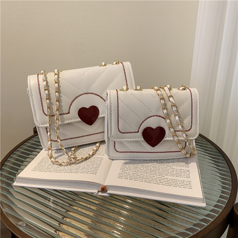 MZ Women's Mini Square Crossbody Bag with Chain Strap - PU Synthetic Leather, Magnetic Closure, Color Block, Casual Shoulder Bag